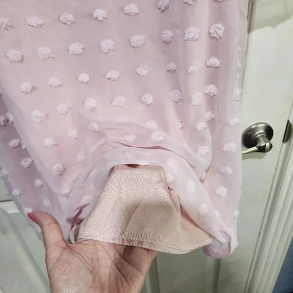 💚 3/$10 Belongsci Pink Textured Dress Size XXL - Picture 4 of 11